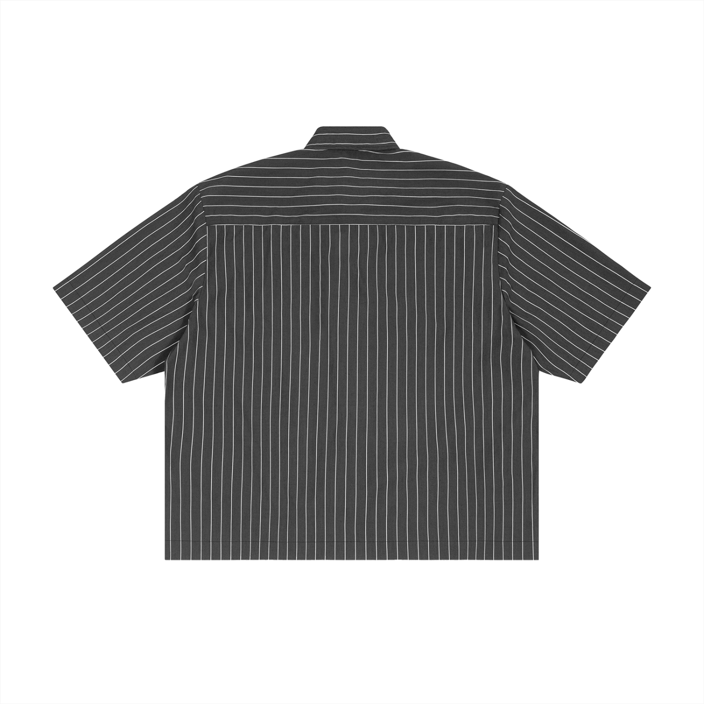 Striped Boxy Button-Up Shirt