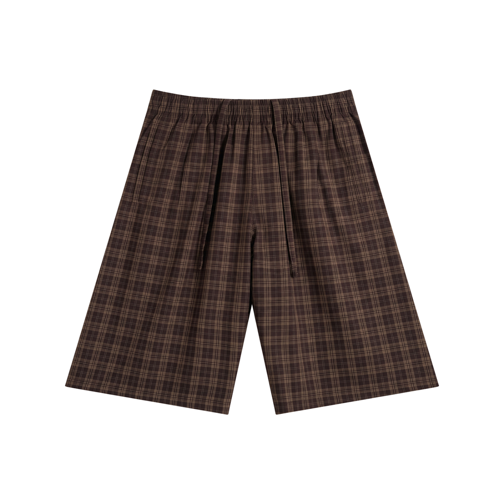 Plaid Wide Leg Shorts