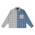Oversized Plaid Color Block Shirt
