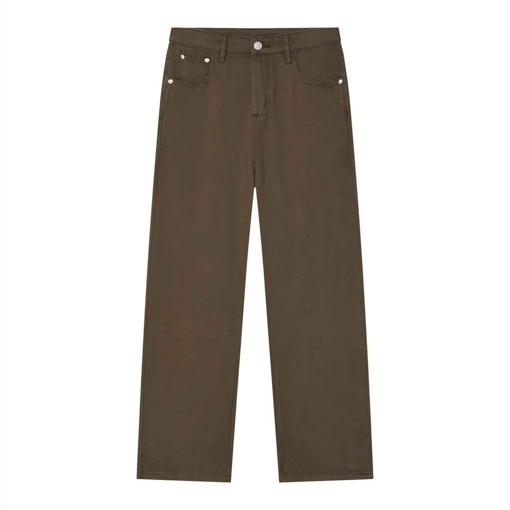 Vintage Wash Straight Leg Jeans