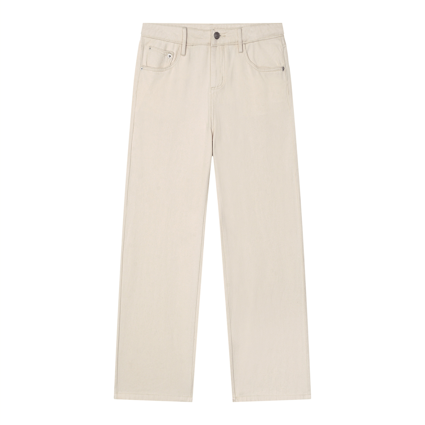 Vintage Wash Straight Leg Jeans