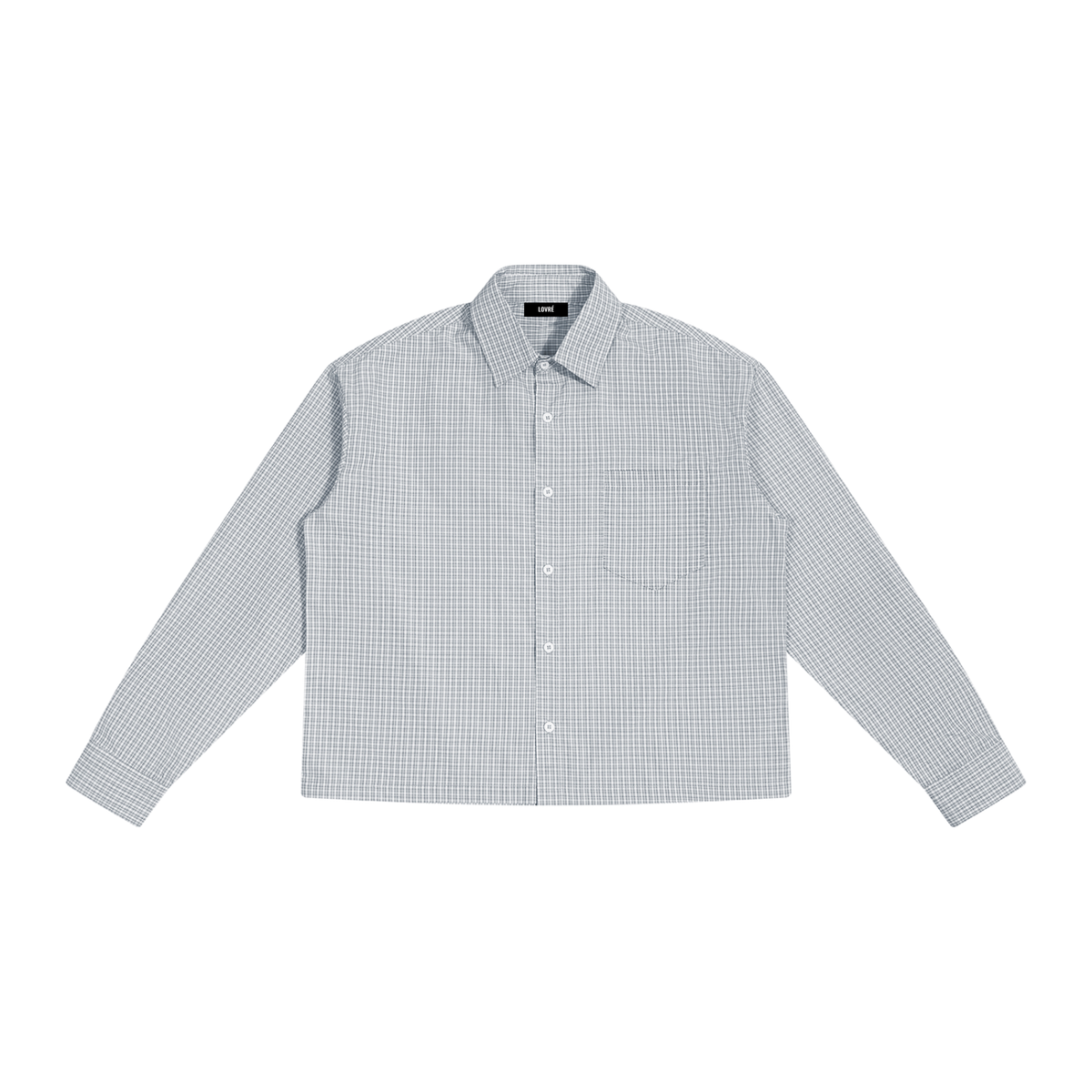 Boxy Plaid Long Sleeve Shirt