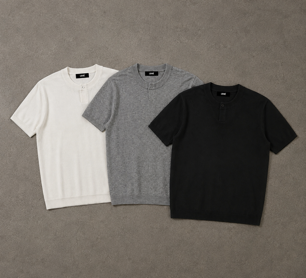 Sleeve Henley T-Shirt