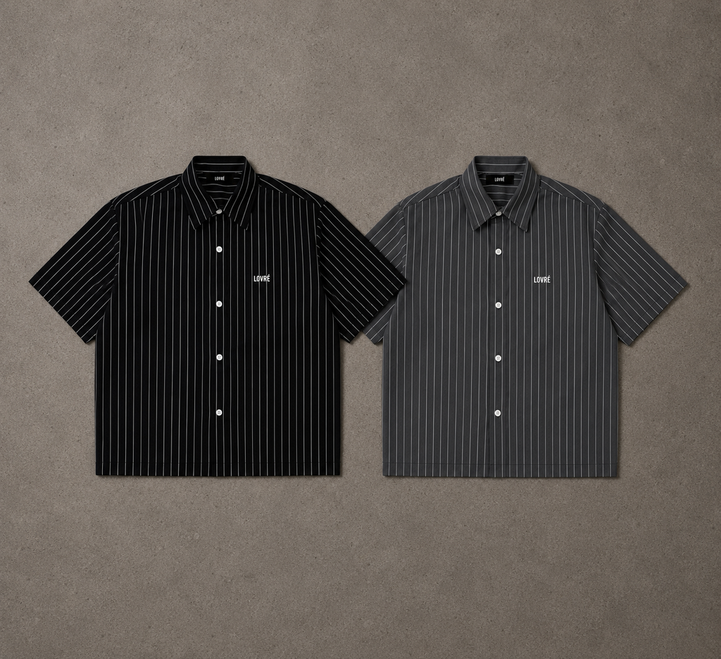 Striped Boxy Button-Up Shirt