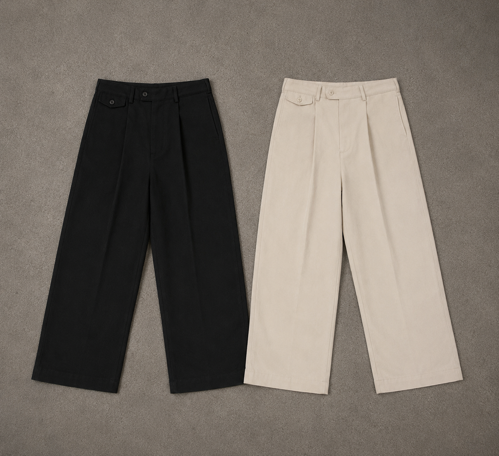 Waist Straight-Leg Pants