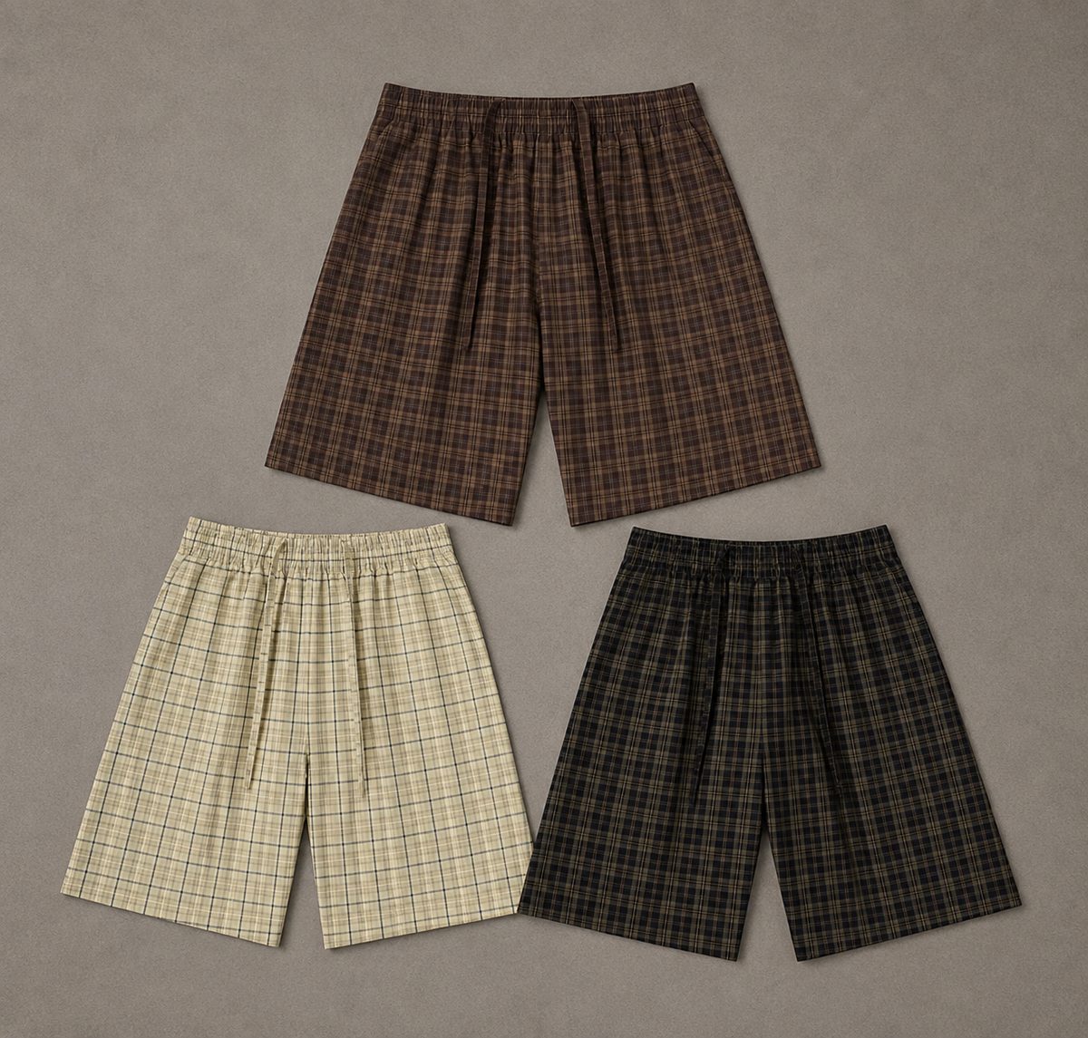 Plaid Wide Leg Shorts