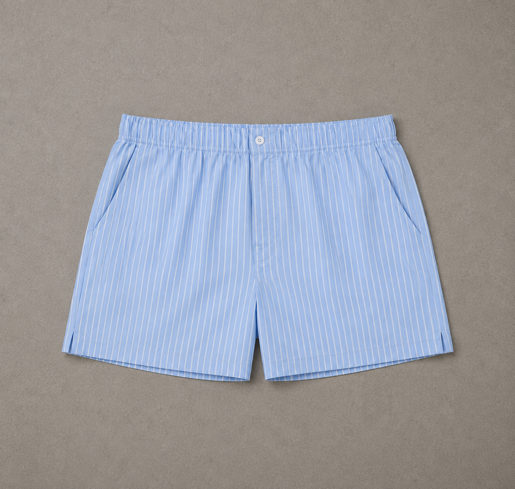 Striped Elastic Waist Shorts