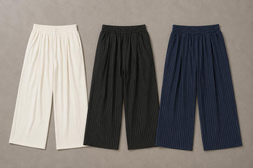 Striped Pleated Pants
