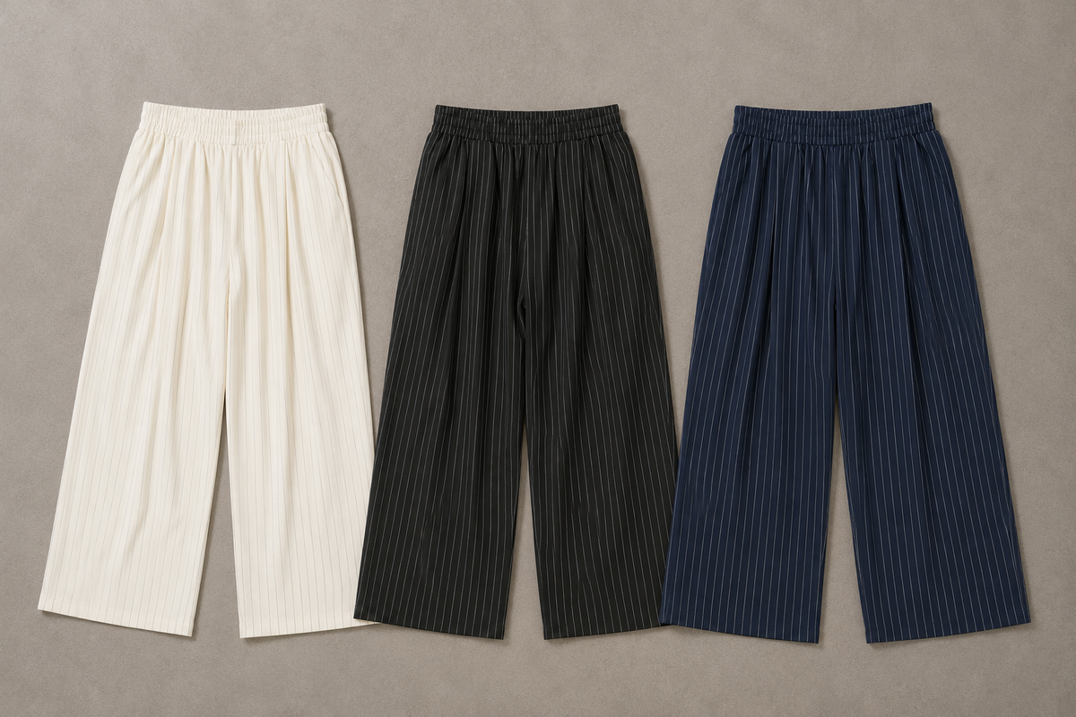 Striped Pleated Pants