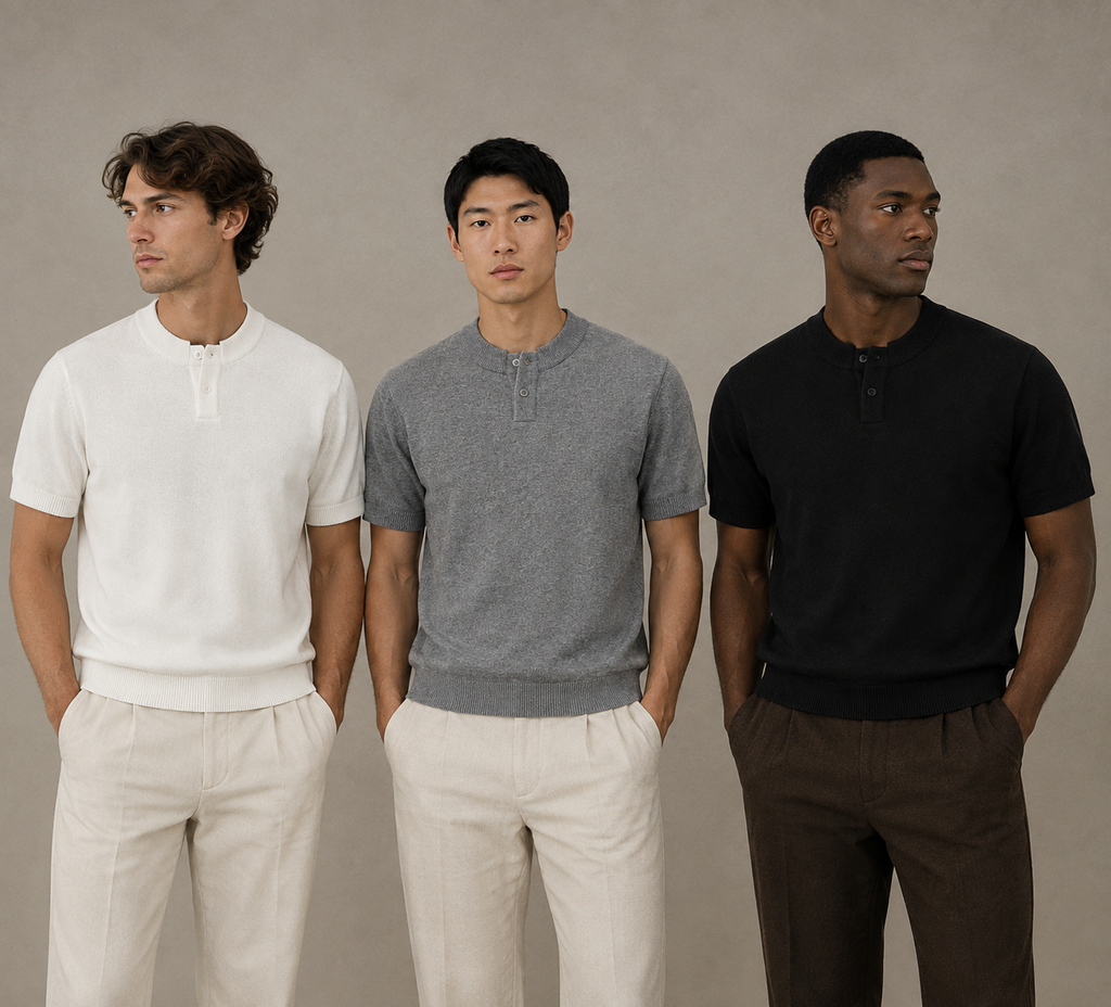 Sleeve Henley T-Shirt