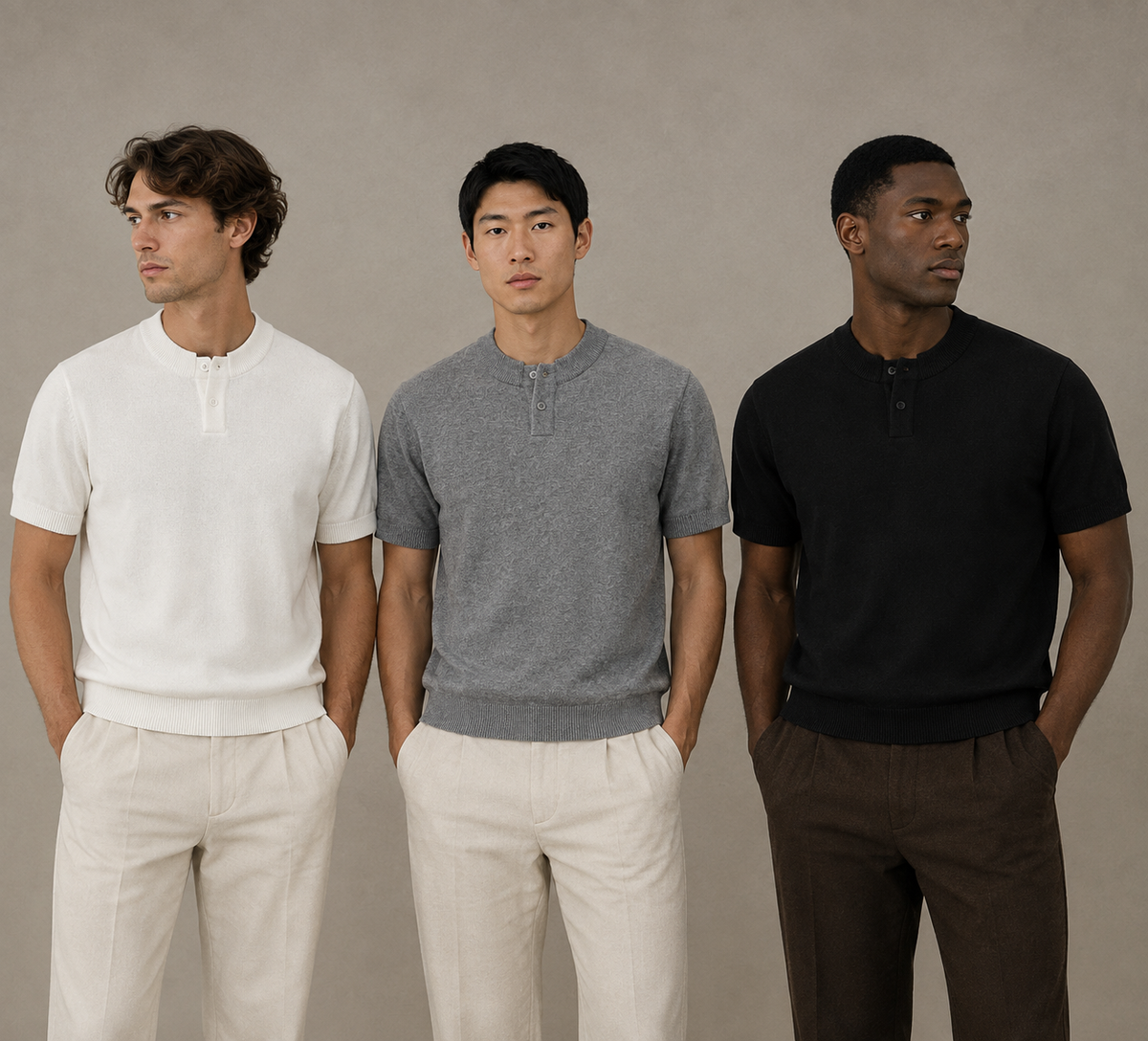 Sleeve Henley T-Shirt