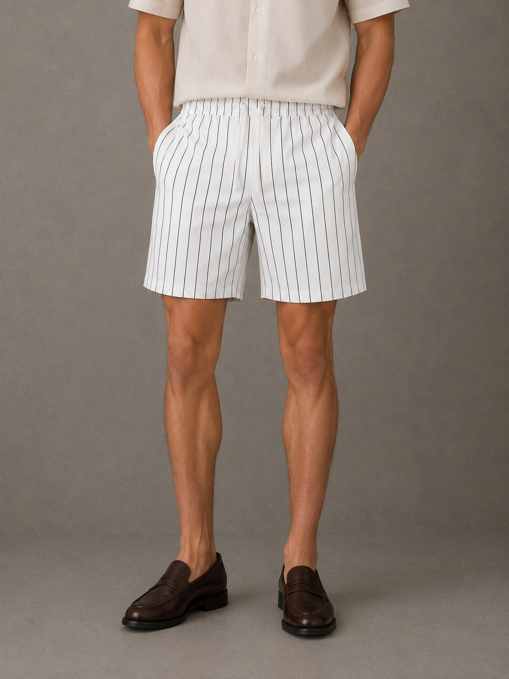 Striped Loose Fit Shorts
