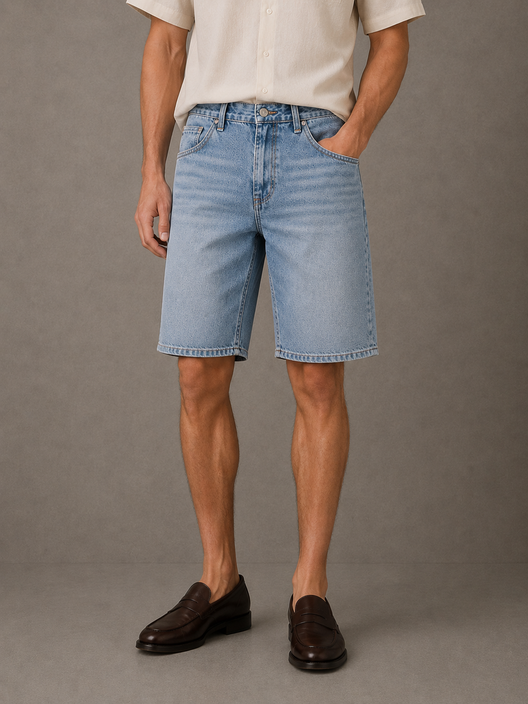 Vintage Wash Denim Shorts