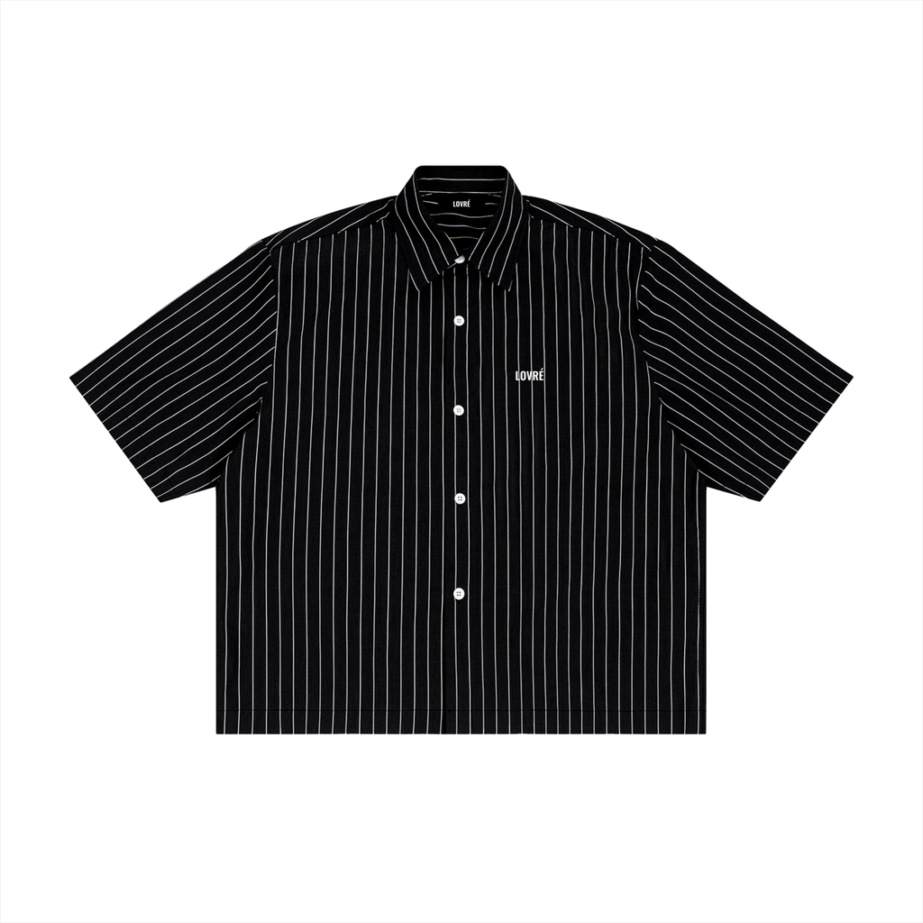 Striped Boxy Button-Up Shirt