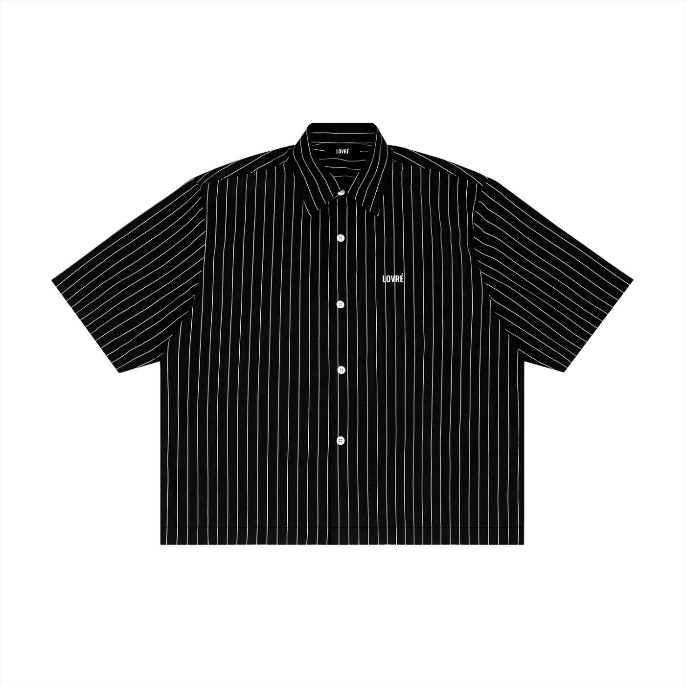 Striped Boxy Button-Up Shirt