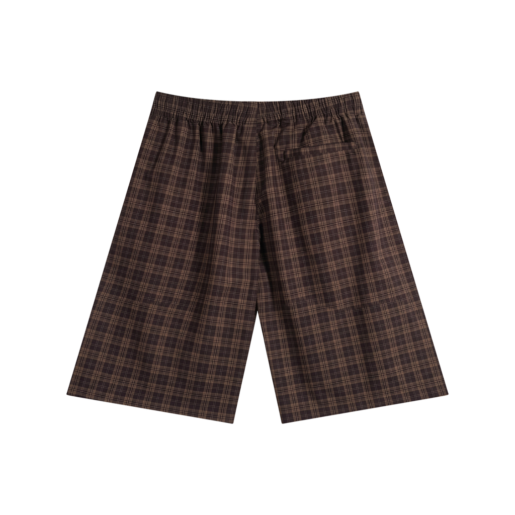 Plaid Wide Leg Shorts