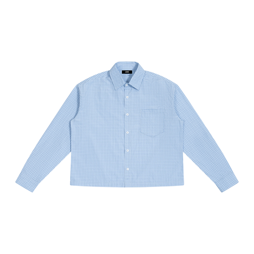 Boxy Plaid Long Sleeve Shirt